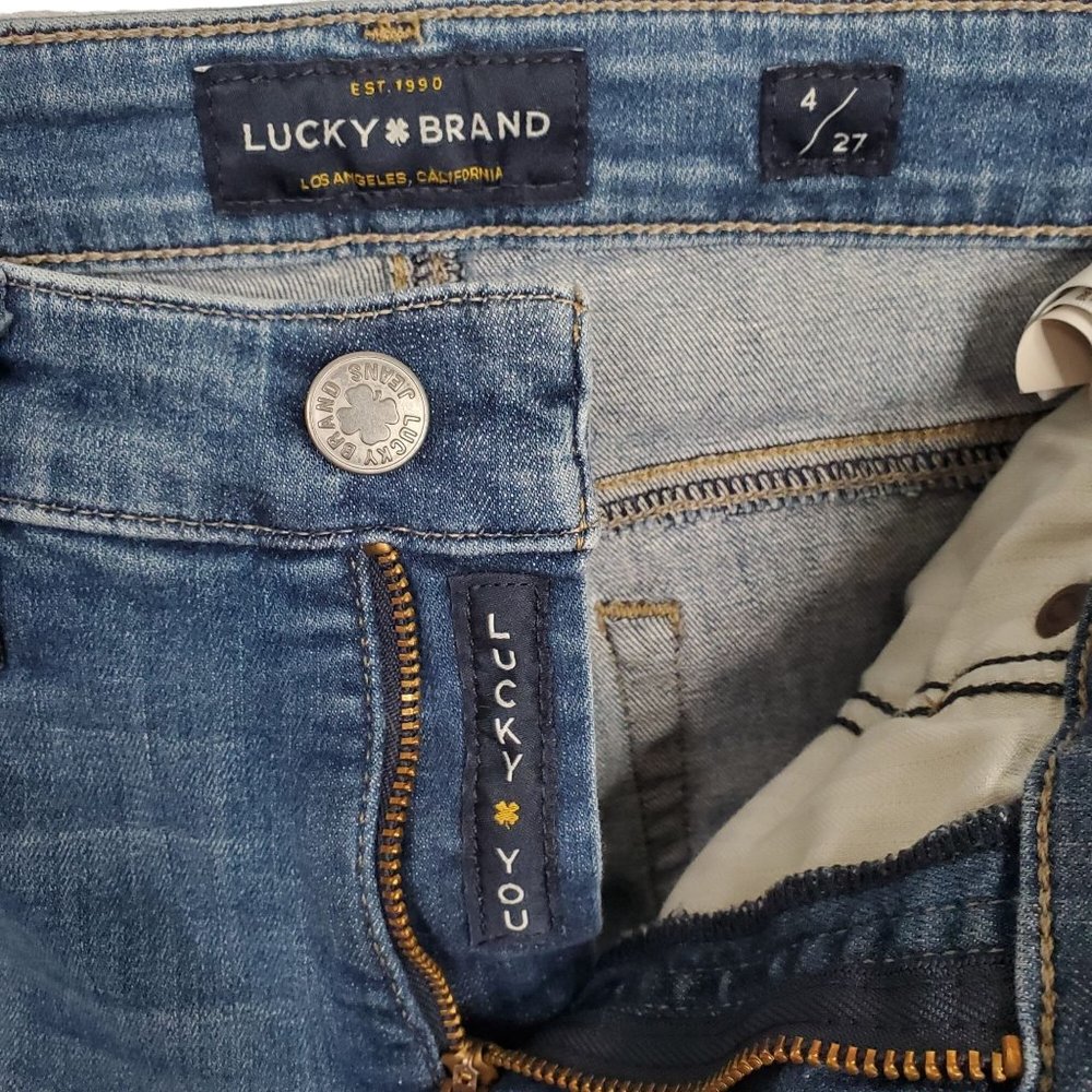 Lucky Brand Womens Size 4/27 Jeans Ava Super Skinny Denim Stretch Distressed - Picture 9 of 10